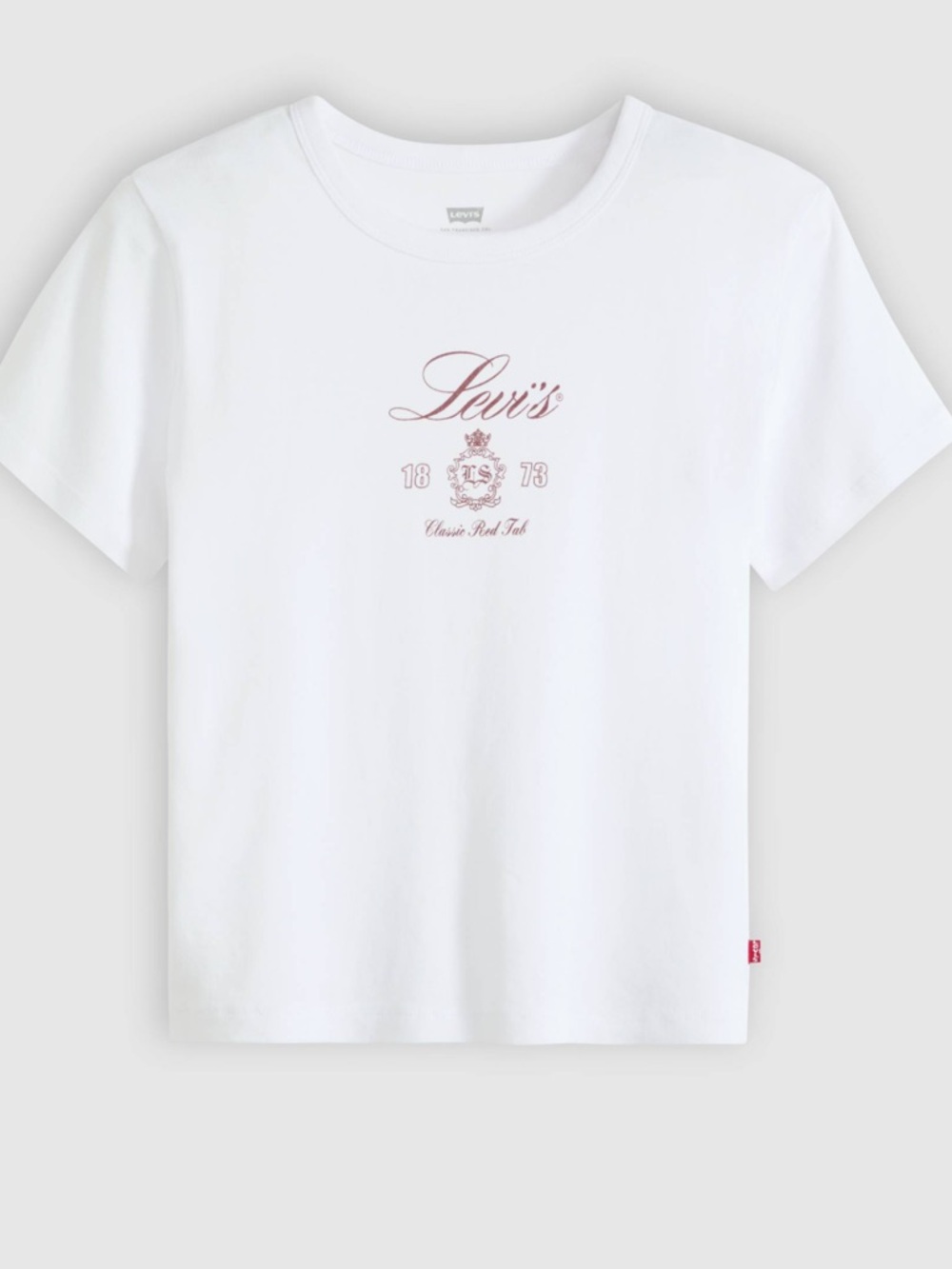 LEVIS Graphic Rickie Slim Fit T-Shirt White 1873 Logo 357900430 NWT Medium - Picture 2 of 2
